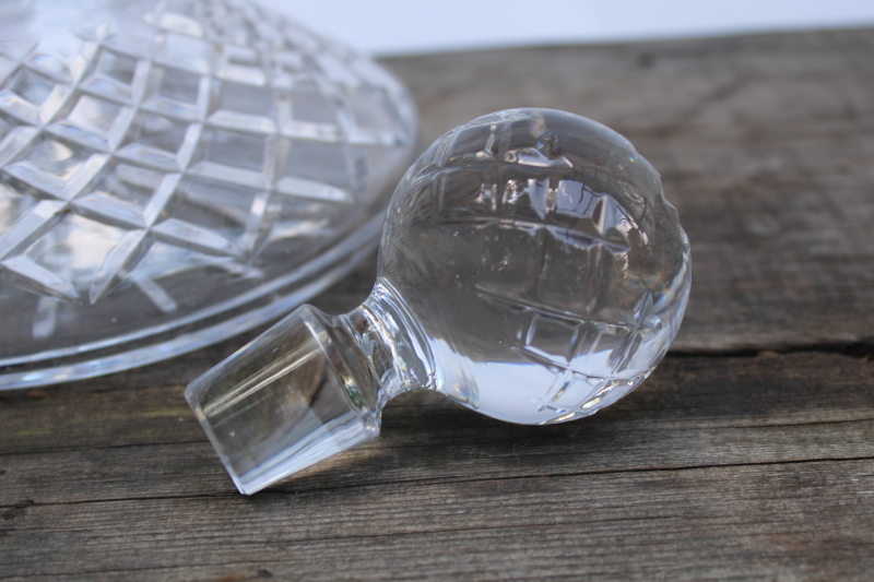 photo of vintage crystal ship's decanter bottle w/ stopper, I think not Waterford crystal!  #4